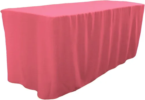 Vista 15 de LA Linen Mantel ajustable de popelina de poliéster, 96.2 in de largo x 30.0 in de ancho x 76.2