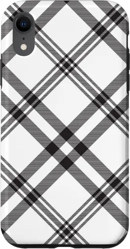 Vista 24 de Funda para iPhone 11 Pro Max a cuadros en blanco y negro