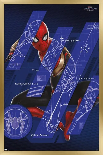 Vista 18 de Trends International Marvel Spider-Man: No Way Home - Póster de pared de bares, 14.725 x 22.375 pulgadas, versión enmarcada de madera de granero