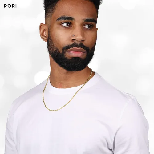 Vista 6 de PORI JEWELERS 18K Yellow Gold 1.5MM, 1.8MM, 2MM, 2.5MM, 3MM, 4MM, or 5MM Diamond Cut Rope Chain Necklace Unisex Sizes 16"-30