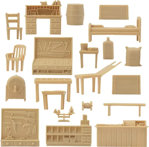 Vista 5 de BMC Classic Marx Military Base Camp - 44 piezas de plástico ejército hombres Playset Accesorios