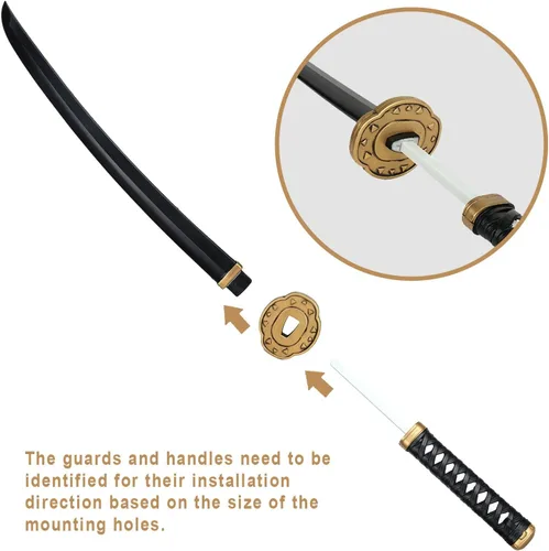 Vista 2 de HOTTERCOS Espada japonesa samurái de 24 "espadas Katana de espuma de PU
