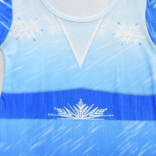 Vista 3 de YODISON Vestido casual de princesa Elsa con estampado de dibujos animados para niñas pequeñas