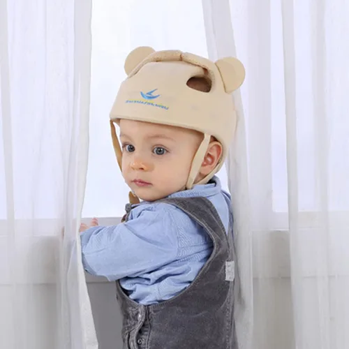 Vista 7 de Casco infantil para bebé, protector de cabeza (beige) Niños Ajustable Casco Sombrero Arneses Cap Kid Niño Crawl Walk Jugar