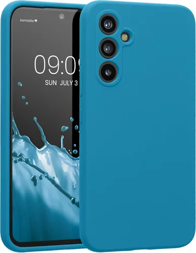 Vista 140 de kwmobile Funda compatible con Samsung Galaxy A13 4G - Funda delgada de silicona TPU - Acabado suave al tacto - Amarillo radiante