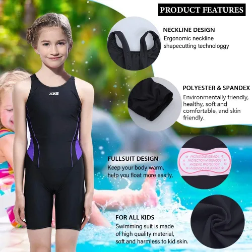 Vista 3 de karrack Traje de baño deportivo de una pieza para niñas