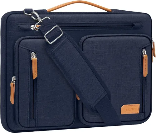 Vista 10 de MOSISO 360 Protective Laptop Bag, Computer Bags, Side Open Messenger Bag with Trolley Sleeve&5 Pockets