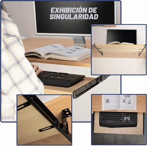 Vista 6 de El rodamiento de bolitas de la diapositiva del teclado de 14" desliza