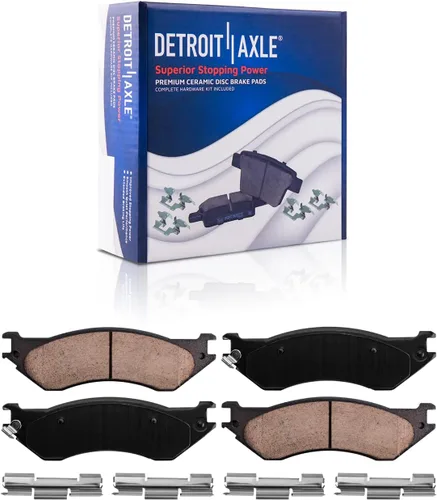 Vista 10 de Detroit Axle - Pastillas de Freno Delantero Izquierdo Reemplazo de Pinza de Disco para Dodge Ram 1500 Dakota Mitsubishi Raider - Juego de 3 piezas