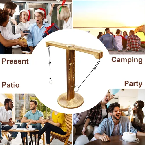 Vista 4 de Juego de lanzamiento de anillos para adultos, juego de gancho y anillo para bares y fiestas en casa, juegos de interior al aire libre