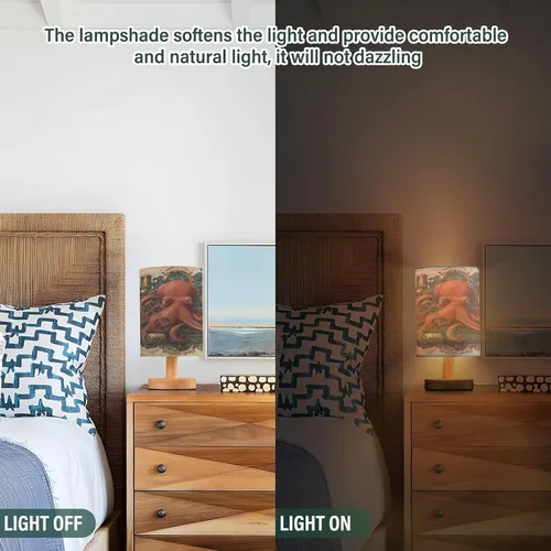Vista 5 de Lámpara de mesa de pulpo Steampunk con puerto USB, lámpara de mesa de noche, lámpara de escritorio para dormitorio, sala de estar, lámpara de noche