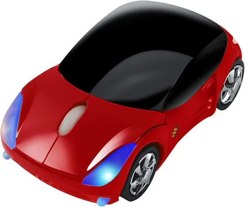 Vista 9 de CHUYI Ratón óptico inalámbrico en forma de coche 3D ultra pequeño y fresco para viajes de negocios, oficina, hogar, escuela, regalo (negro)