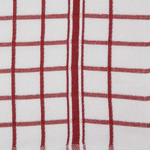 Vista 3 de DII Basic Terry Collection - Juego de paños de cocina con ventana, 16 x 26 pulgadas, rojo granero, 4
