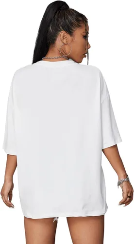 Vista 2 de SOLY HUX Camiseta casual de media manga con estampado floral para mujer