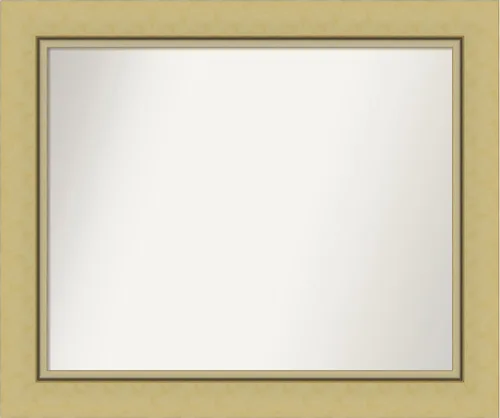 Vista 137 de Amanti Art Landon Gold Espejo de baño, espejo de pared o espejo de tocador de baño sobre el fregadero (26.25 x 26.25 pulgadas) Espejo no biselado
