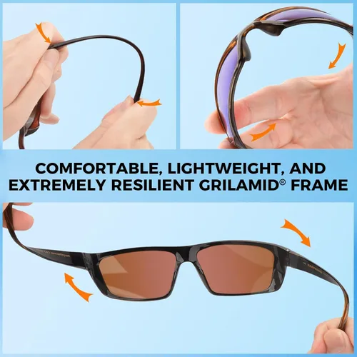 Vista 5 de KastKing Huzzah - Lentes de sol deportivos, polarizados y con protección ultravioleta, para hombres y mujeres, ideales para conducir, pescar, hacer