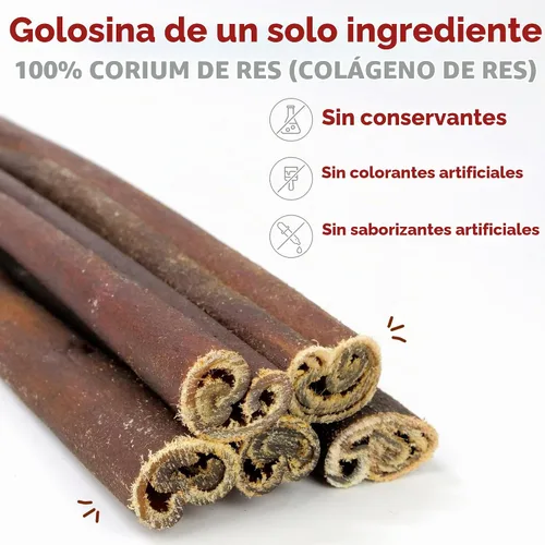 Vista 2 de Riley's Palitos de colágeno de carne de res de 6 pulgadas para perros, 100%