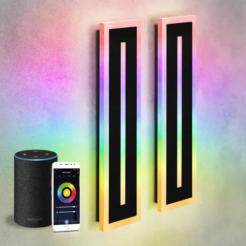 Vista 50 de ASD Lámpara LED de montaje en pared de 18 pulgadas de largo, aplique lineal para exteriores e interiores 3CCT, regulable, impermeable