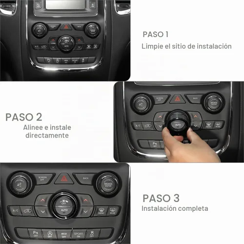 Vista 6 de para Challenger Cubierta de Mando de AC/Radio para Dodge Charger 2011+/Challenger 2015+/RAM 2012-2017/Durango 2016-2022/Chrysler 300C 2011+ Negro