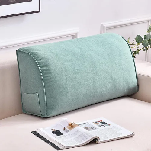 Vista 12 de Almohada triangular para sofá cama, almohada triangular cómoda para cabecera y respaldo de lectura, cojín de soporte lumbar para cuello y espalda