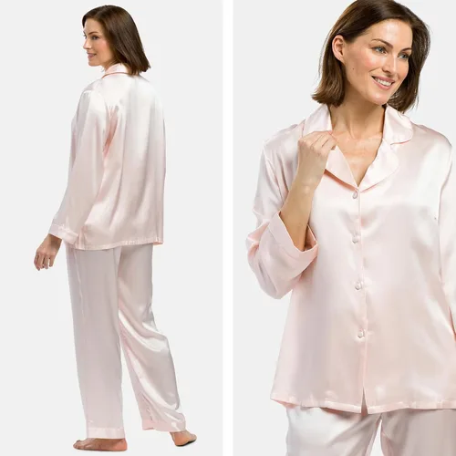 Vista 2 de Pijama clásico de seda para mujer (en caja de regalo), de Fishers Finery