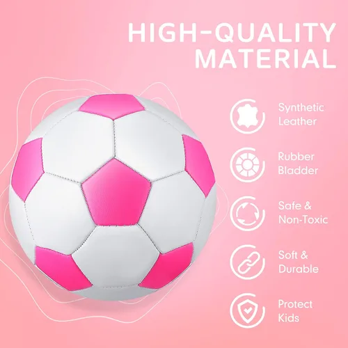 Vista 4 de Deekin 2 pelotas de fútbol tamaño 2 tamaño 3 niños pelota de fútbol interior con bomba de regalo deportivo de vuelta a la escuela para entrenamiento