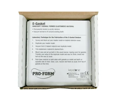Vista 3 de Hojas de juntas de doble laminado E Pro-Form .080" (2mm) 5" x 5" vacío dental - Paquete de 12
