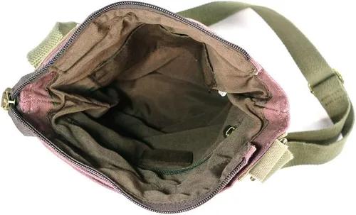 Vista 4 de Chala Bolso Parche Crossbody HORSE Malva Púrpura Violeta Bolso Lona, Púrpura