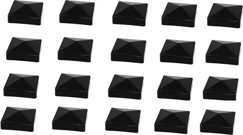 Vista 13 de Pyramid True - Tapa de vinilo de plástico para poste de valla de 4 x 4 pulgadas (3.937 in x 3.937 in), color negro o blanco/múltiples cantidades
