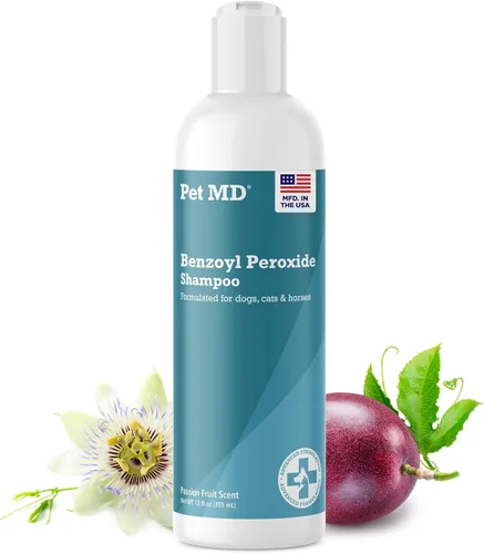 Vista 2 de Pet MD Champú de peróxido de benzoilo y Pet MD Salmon Omega Bites