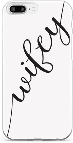 Vista 13 de Inspired Cases - Compatible con iPhone Xs Max - Funda protectora con textura 3D para Apple iPhone Xs Max - Esposo y esposa - Wifey