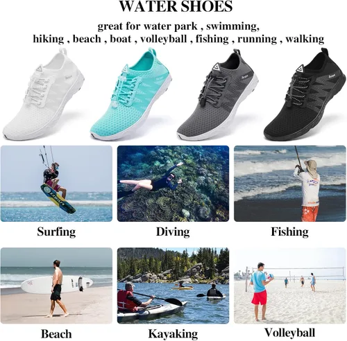 Vista 6 de Racqua Zapatos de agua de malla transpirable para mujeres y hombres