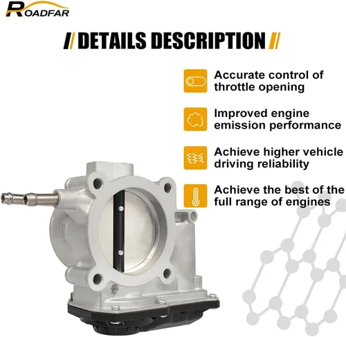 Vista 3 de ROADFAR Cuerpo del acelerador eléctrico 220300V010 S20140 67-8015 para 2011-2016 para Scion tC, 2010-2017 para Toyota Camry, 2009-2018 para Toyota