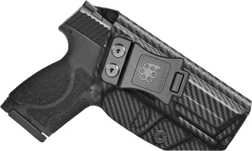 Vista 17 de Amberide IWB Kydex Holster for Smith & Wesson M&P 380 Shield EZ, Concealed Carry, No Optic/No Laser, Adjustable Cant, Posi-Click Retention, Made in