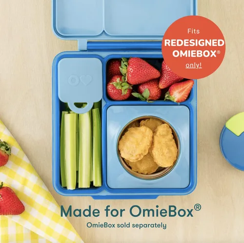 Vista 2 de Omie Caja (paquete de 2) recipientes para salsas a prueba de fugas, recipiente para aderezo de ensalada, recipiente de condimentos con tapas