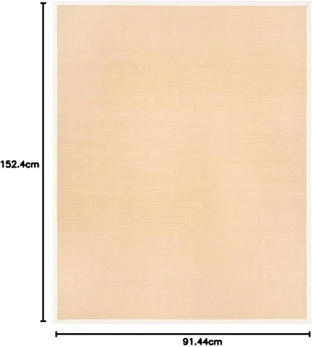 Vista 126 de Alfombra de sisal Safavieh, de color maíz y negro, tejida a mano, de la colección de fibras naturales; 5 x 8 pulgadas, NF441A, Tela, Gris / Gris