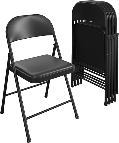 Vista 11 de V&LX Sillas plegables con marco de acero con doble bisagra para bodas, banquetes, celebraciones, comedor, oficina, cocina, patio y jardín, juego