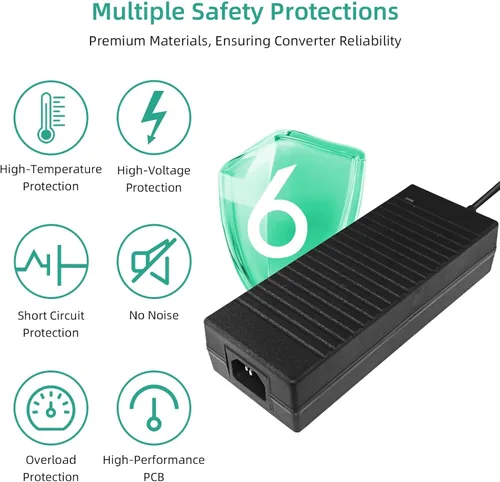 Vista 4 de Convertidor de CA a CC DOBVDLA de 120 W, adaptador de fuente de alimentación de CA/CC, transformador de 100 V ~ 240 V a 12 V 10 A, enchufe