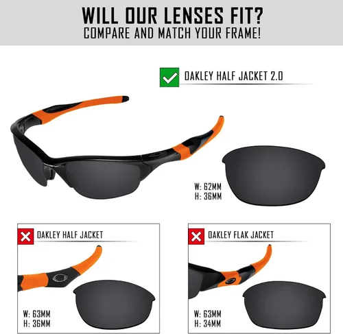 Vista 2 de Lentes de repuesto polarizados para gafas de sol Oakley Half Jacket 2.0 OO9144