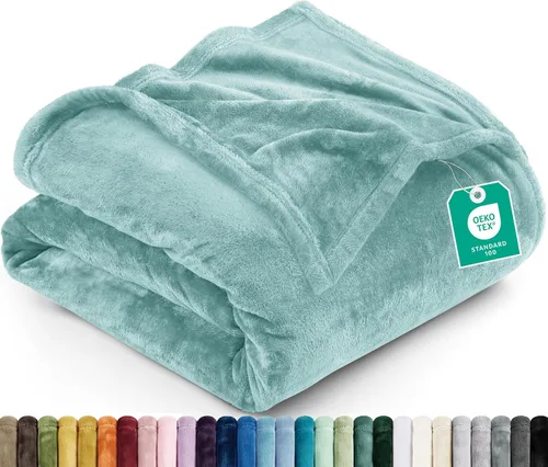 Vista 28 de Utopia Bedding - Manta de vellón de lujo, mullida, antiestática; manta de suave microfibra de 8.8 oz/yd² (300 g/m²) para sofá y cama; tamaño Gris