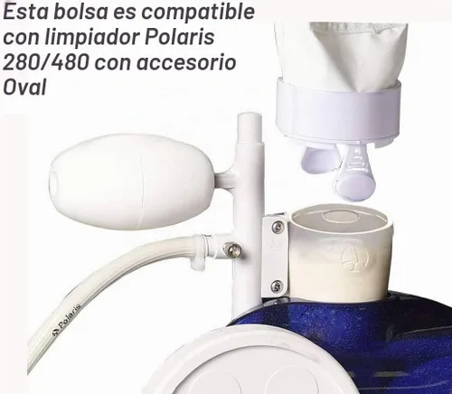 Vista 4 de Paquete de 2 piezas de malla de nailon de 280 bolsas de repuesto para Polaris 280, 480 limpiador de piscinas multiusos bolsa K13 K16