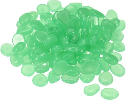 Vista 10 de MECCANIXITY 300 piedras brillantes de 8 a 0.433 in brillantes para decoración en la oscuridad, piedras luminosas, decoración de bricolaje azul