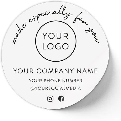 Vista 23 de Calcomanías de vinilo personalizadas con tu imagen, texto, diseño y logotipo. Etiquetas comerciales personalizadas impermeables para embalaje