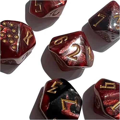 Vista 4 de Impressions Kult: Divinity Lost: Juego de dados (edición Inferno) - Juego de dados de 6 piezas