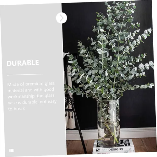 Vista 9 de DECHOUS Florero cilíndrico multiusos grande para decoración adecuado para interiores y exteriores
