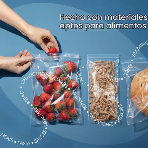Vista 4 de Bolsas de polietileno de plástico transparente con cierre de 4 x 5 pulgadas