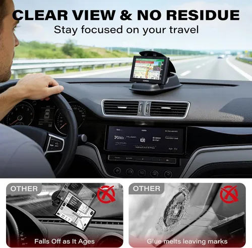 Vista 7 de APPS2Car Soporte de Montaje GPS para Coche y Camión, Soporte Antideslizante con Bolsa de Frijoles GPS para Tablero 2-en-1 Anti-Deslizante