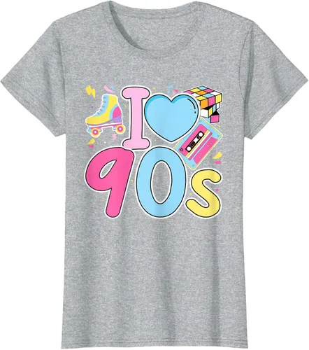 Vista 36 de I Love 90's Retro Style Nostalgia Vibe Funny 1990's Party T-Shirt Negro