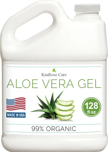 Vista 8 de KinRose Care, Gel de Aloe Vera Orgánico de 12 oz para Rostro, Piel, Cabello y Alivio de Quemaduras Solares - De Aloe Vera 100 Por Ciento Puro