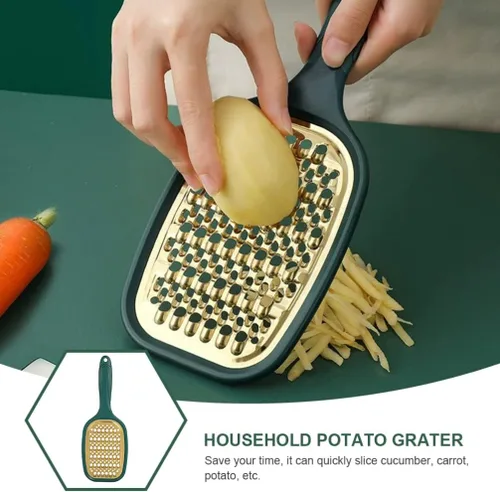 Vista 2 de Hemoton Pelador de patatas Pelador de verduras Rallador de acero inoxidable Rallador cuadrado grueso Rallador de queso de mano Rallador de verduras